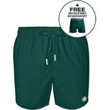 Muchachomalo Heren Zwembroek - 1 Pack + Boxershort - Maat 3XL - Groen - Mannen Zwembroek