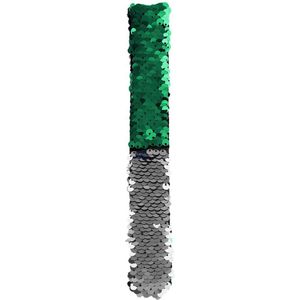 Lg-imports Klaparmband Pailletten Groen/zilver 21 X 3 Cm