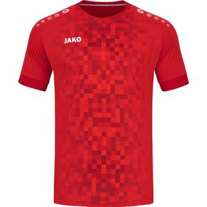 JAKO Shirt Pixel Korte Mouwen Rood Maat M