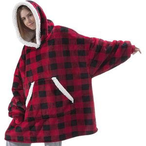 Oversized Deken Hoodie voor Volwassenen – Zachte en Warme Capuchontrui voor Thuis en Buitenshuis