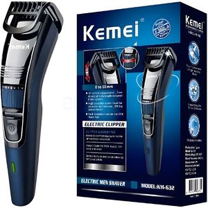 KEMEI® Professional KM-632 | Baardtrimmer | Scheerapparaat | Haar- en baardtrimmer | Tondeuse | Scheersysteem|RVS| Voor Stylen , contouren, trimmen & scheren | Baardtrimmer Mannen - Waterdicht - Haartrimmer - Trimmer Mannen |Precisiedraaiknop 0-10MM