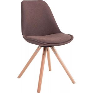 In And OutdoorMatch Bezoekersstoel Noemi - Blauwe stoffen stoel - Set van 1 - Met rugleuning - Vergaderstoel - Zithoogte 45cm