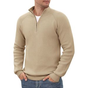 Wintertrui voor heren met 1/4 rits en rolkraag