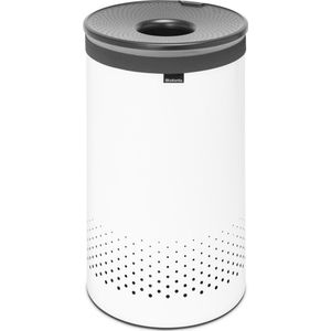 Brabantia Wasmand - met Deksel - 60 l - White / Dark Grey