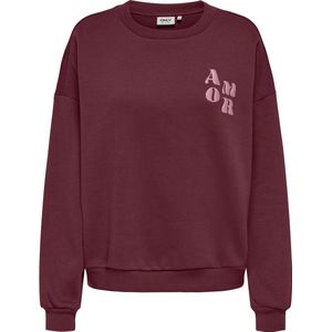 Only Trui Onlmarey L/s O-neck Print Box Cs Sw 15337658 Naval Academy/amor Surf The Web Dames Maat - XS