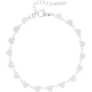 OOZOO Jewellery - zilverkleurige armband met hartjes - SB-1012