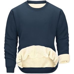 Heren Fleece Sweatshirt - Lange Mouwen, Casual, Crew Neck, Winter Sport Kleding