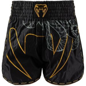 Venum Serpenti Muay Thai Shorts Zwart Zilver Goud - S