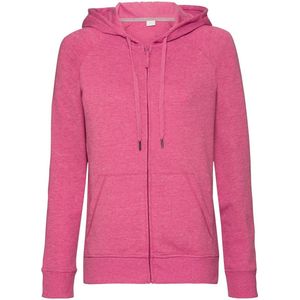 Russell Dames/dames HD Zip Hooded Sweatshirt (Roze Mergel)