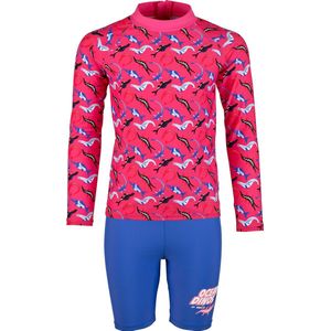 BECO ocean dinos - rashguard suit voor kinderen - roze - maat 128-134