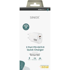 Sinox - MOBILITY POWER - Lichtnetadapter 4xUSB-A 65W