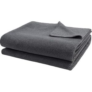 Cosy Fleece Deken Zachte polarfleece deken - gehaakte steek - pluizig - 180 x 220 cm