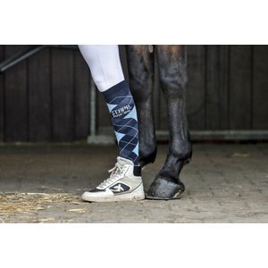 Stapp - Horse Sok Ruit - Marine/Lichtblauw/Jeans - Katoen Mix