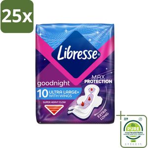 25 x Libresse – Inlegkruisjes – Invisible Goodnight 3 mm – Nachtbescherming – 10 Inlegkruisjes - Grootverpakking - Nachtbescherming - Inlegkruis - Nachtbescherming Vrouw - Ongestoorde Nachtrust - Zachte Nachtbescherming