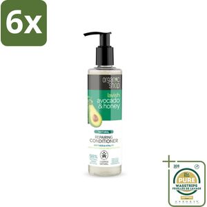 Organic Shop - Natural Repairing Conditioner - Avocado & Honey - 280 ml - Voordeelverpakking - 6 stuks - Honing conditioner - Droog haar
