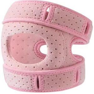 Kniebrace-Verstelbare kniebrace roze (maat L) – zijstabilisatoren, meniscus & patella ondersteuning – sport & pijnverlichting