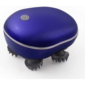 Elektrisch Hoofdmassage borstel spin elektrisch - Kriebel Apparaat met infrarood - Massageapparaat Mens / Dieren / Honden / Katten - Hoofd Massage - Scalp Massager - USB Oplaadbaar - Blauw