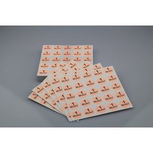 CombiCraft Papieren Consumptiemunt matjes of consumptiebonnen van glad karton - Oranje 1 munt - 1000 stuks
