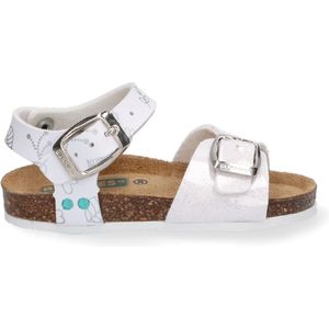 BunniesJR Babette Beach Meisjes Sandalen - Wit/Print - Leer - Gesp