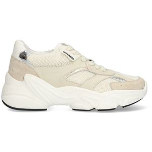Braqeez 425280-403 Meisjes Lage Sneakers - Beige - Leer - Veters