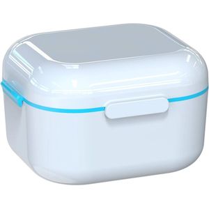 Kunstgebit Case met Spiegel | Kunstgebit Cup voor Valse Tanden | Multifunctionele Houder voor Mondbeschermers en Tandheelkundige Apparaten