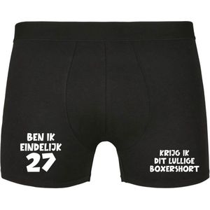 Ben ik eindelijk 27, krijg ik dit lullige boxershort Heren Boxershort - verjaardag - jarig - 27e verjaardag - feest - onderbroek - grappig