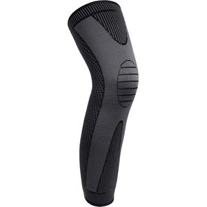1 Stuk Been Compressie Brace - Been Verband - Knee Sleeves - Beenwarmers - Sport ondersteuning - Zwart - Maat: Large