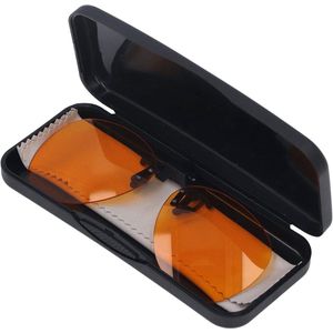 JGS Premium - Clip On Bril tegen Blauw Licht voor Digitale Oogverlichting en Beter Slapen (Rond)