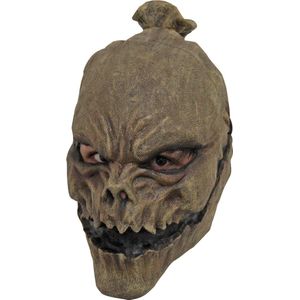 Partychimp Gezichtsmasker Horror Latex Halloween Masker voor bij Halloween Kostuum Volwassenen - Bruin - One-size