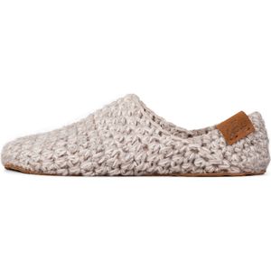 Kingdom of Wow - Zomer Sloffen Wol Bamboe in Chai voor Dames Heren Maat 40/41 - Handgemaakt