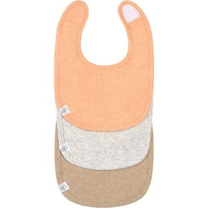 Lässig Newborn Slab GOTS Apricot / Light Grey / Nature Melange 3-Pack