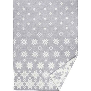 KLIPPAN - SNOWFALL - GRIJS - PLAID - 130X180