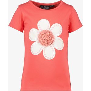 TwoDay meisjes T-shirt rood met bloem - Maat 92
