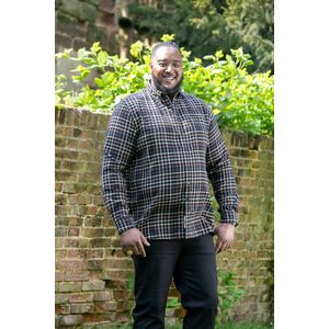 Duke 555 Destin Overhemd Zwart/bruin Maat 2XL Big Men Size