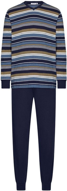 Pastunette - Navy Nights - Pyjama - Blauw - Bio Katoen - Gestreept