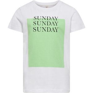 Kids Only t-shirt meisjes - groen - KONweekday - maat 122/128