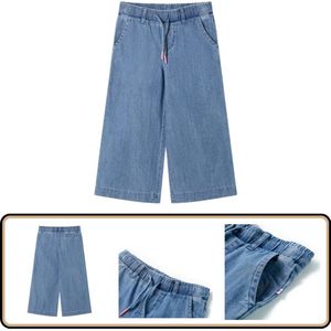 Kinderbroek 140 - Denimblauw - Comfortabele pasvorm Kinderbroeken - Kinderbroeken - Kinderkleding - Kinderkled
