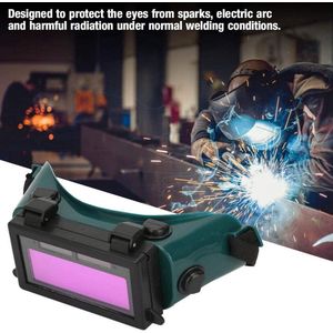 Auto Darkening Eye Mask Lasbril voor Lasser - Donkergroen
