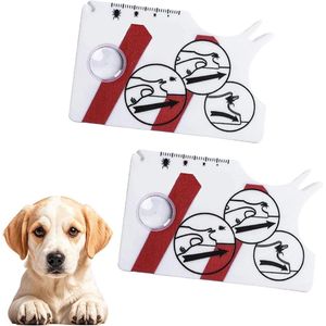 2 stuks tekenverwijderkaarten voor huisdieren en mensen - snelle en zachte reiniging met vergrootglas