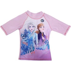 Disney Frozen II Zwemshirt / Zwemkleding - UV protectie shirt - Roze - UV 40+ - Maat 98/104 (4 jaar)