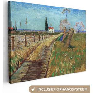 Vincent van Gogh - Pad door een veld met Wilgen - Vincent - Kunst - 120x90 cm - Muurdecoratie