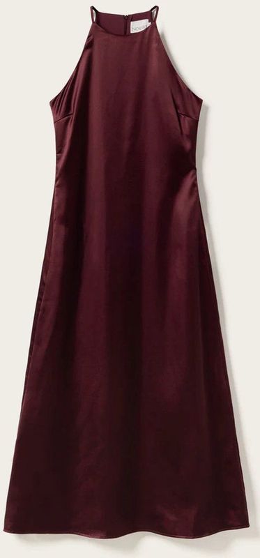 Noella Lacie - Jurk - Satijn - Bordeaux - XS