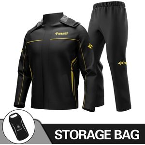 ItsIn® - L - Motor Regenpak - MotorFiets Regenpak - Waterdicht Regenkleding - Heren en Dames - Zwart - 2 delig - Maat: L