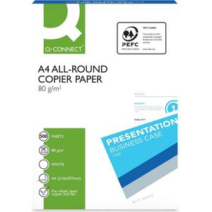 Q-CONNECT - All-Round Kopieerpapier - Wit - A4 - 80 g - Pak van 500 vel