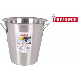 Privilege RVS Champagnekoeler/ wijnkoeler/ ijsemmer Ø 20 en 20.8 cm hoog