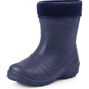 Ladeheid LA-KL-050 Kinder Regenlaarzen - Rubber - met Binnenschoen - EVA - Wasbare Binnenschoen - Donkerblauw - 23