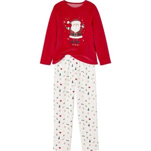 Fluwelen Meisjespyjama - Rood