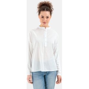 camel active Slip on blouse met jersey inzetstuk - Maat womenswear-S - Wit