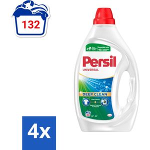 Persil Universal - Vloeibaar Wasmiddel - Witte en Gekleurde Was - 33 Wasbeurten - Voordeelverpakking - 4 stuks