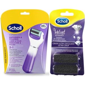 Scholl Velvet Smooth Express Pedi Elektronische + Verwisselbare extra Grof - 2 stuks -Voetvijl- Scholl-eelt verwijderaar-Eeltvijl-Voetverzorging-Huidverzorging-Eelt- Scholl Velvet Smooth-Gelukkige voeten dragen gelukkige mensen.